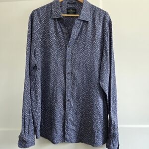Rodd & Gunn Mens Button Down Dress Shirt Size 2xl 100% Linen